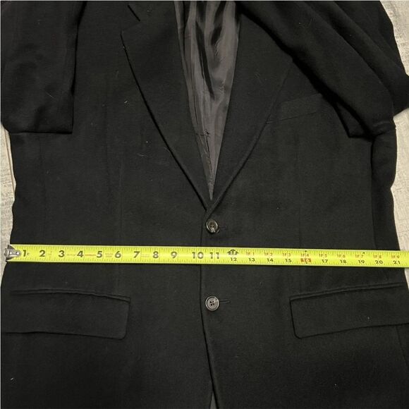 90s Ralph Lauren Camel Hair Black Sport Coat Jacket Blazer Single Breast 40R - Picture 8 of 14